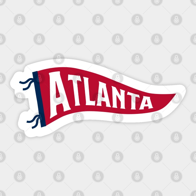 Atlanta Pennant - White Sticker by KFig21